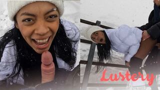 Sofi Vega havas együttlét a hóban – forró latina porno
