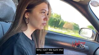 Kéjnő cumizza a hímtagot az autóban és megcsalja a pasiját