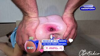 Mély fenék együttlét nagyméretű segglyukkal