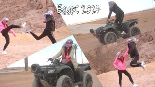 Motor, lyuk és baszás: izgat, ahogy a sínai-sivatagban motorozik egy szexi ribanc, egyiptom 2024